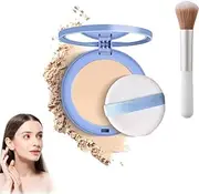 Matte Wet And Dry Powder, GAGK Matte Perfection Pressed Powder, GAGK Oil Control Powder, Matte Smooth Setting Powder Makeup, Waterproof Long Lasting Finishing Face Powder (#1 CLASSIC IVORY)
