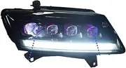 Auto Parts Compatible For Audi Q5 Headlights 2009-2018 Crystal lamp Styling LED Streamer steering headlight Car Accesorios Modified(Type B)
