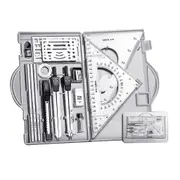 Geometry Set with Divider,Set Squares,Drawing Square,Compasses and Protractor