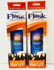 2 Smuggle Your Booze Hide Alcohol Flask Sunscreen Bottle *MAKE OFFER* NEW