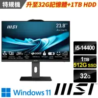 在飛比找momo購物網優惠-【MSI 微星】24型i5十核液晶特仕電腦(PRO AP24