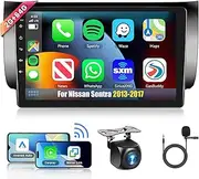2+64G for Nissan Sentra 2013-2017 Car Radio with Wireless Carplay/Android Auto,Android Car Stereo 10.1 Inch Touch Screen GPS Navi WiFi Bluetooth FM/RDS Mirror Link SWC Backup Camera for Sentra Radio