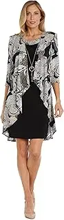 [R&M Richards] Womens Plus Casual Two-Piece Tunic Dress