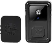 Wireless WiFi Doorbell Camera Video Two-Way Intercom Doorbell Smart Home Voice Change Doorbell Night Vision Security Camera(Black for Tuya)