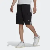 在飛比找momo購物網優惠-【adidas 愛迪達】運動褲 短褲 慢跑褲 男褲 黑 3S