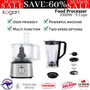 Kogan Food Processor Blender 2L Countertop Blender 9 Cup Mixer Juicer Smoothie
