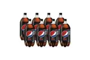 8pc Pepsi Max Cola Flavoured Zero Sugar Soft Drink Sparkling Soda Bottles 2L