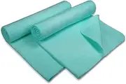Flow Premium Swim Chamois - 2-Pack of Quick Dry Off Swimmers Shammies for Swimming, Diving, and Other Water Sports (Aqua 2-Pack)