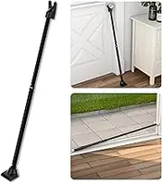 SECURITYMAN 2-in-1 Door Security Bar & Sliding Door Security Bar - Door Jammer Constructed of High Grade Iron - Black Door Stoppers Security Bar