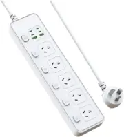 Power Board Individual Switch,11-In-1 Power Strip with 5 AC Outlets, Surge Prote