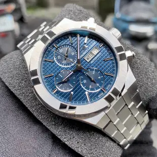 現貨 MAURICE LACROIX AI6038-SS002-430-1 艾美錶 機械錶 44mm AIKON 藍面盤