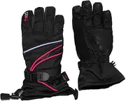 [HEAD] black Junior or Youth Girls ski gloves Dupont Sorona snowboarding Snow (Medium)