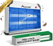 Powerful 20W Bug Zapper - Indoor/Outdoor Electronic Insect Killer + 2 Bulbs