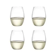 Plumm Vintage Stemless White+ Wine Glass 398ml Set of 4