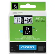 Dymo D1 Label Cassette 19mm x 7M - Black on White