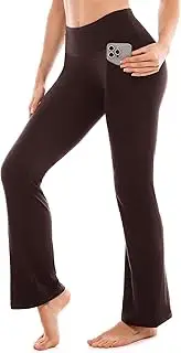 [SINOPHANT] Flare Leggings for Women with Pockets,High Waisted Tummy Control Bootcut Yoga Pants for Women Soft Bell Bottoms