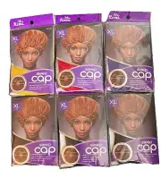 Lot of 6 Ms Remi Sleeping Caps XL 12" Inches Yellow Red Brown Purple 2 Black