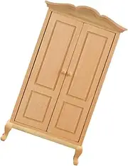 Kisangel Mini House Model Furniture Model Scale Miniature Ornament for Home Decor Wooden Wardrobe Toy