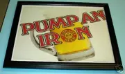 IRON CITY BEER PUMP AN IRON FRAMED 11X14 AD PRINT