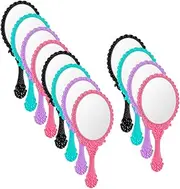 TOVINANNA Handheld Cosmetic Mirror Set 12pcs Vintage Makeup Mirrors for Travel Daily Use and Personal Care