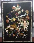 24" x 18'' black Marble console Center wall three bird Table Top Inlay lapis