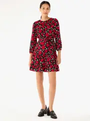 Winter Blooms Shift Dress