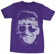 WWE Adult New T-Shirt - Zack Ryder Giant White Funny Face Pic