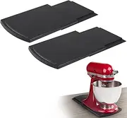 [Bruvoalon] Kitchen Appliance Sliding Tray, Slider for Coffee Pot, Coffee Maker, Toaster, KitchenAid Mixer, Blenders and Air Fryer, Coutertop with Rolling Wheels (2 Pack)