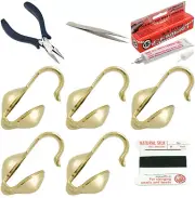 Bead Tip Kit - Pliers, Tweezers, Cement, 5 Bead Tips & Black Bead Cord #6