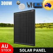12V 300W Solar Panel Kit Mono Home Caravan Camping Charging Power 30A Controller