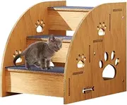Dog Bed Stairs | Dog Steps Pet Stairs Dog Ramp,Non-Slip Dog Bed Steps, Cat Stairs Wooden, High Bed Pet Steps for Large/Medium/Small Dogs & Cats