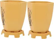 Toddmomy 2pcs Orchid Pot Net Cups Decorative Planter Pots Orchid Holder Outdoor Planters Orchid Pot Nursery Pots Planters for Outdoor Plants Mesh Plant Pots China Plastic with Hole
