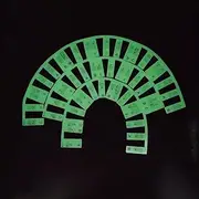 Removable Piano Keyboard Note Labels, Piano Key Music Notes Letter Label, Piano Notes Guide for Beginner, 88-Key Full-Size, Made of Silicone, No Need Stickers, Reusable (Luminous color)