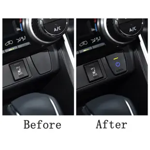 汽車電源 LED 前霧燈聚光燈汽車監控改裝開關按鈕適用於豐田 RAV4 2019 2020 2021