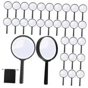 Pack Handheld Magnifier Plastic Magnifying Glass for Reading Jewelry Home 24