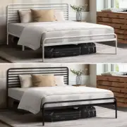 Metal Bed Frame Queen Double King Single Bed Base Beds Platform Oikiture