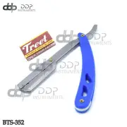 Professional Blue Barber Straight Beard Shaving Razor Cut Out Men Shavin BTS-352