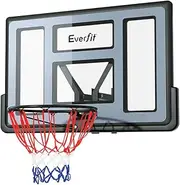 Everfit 45" Mini Basketball Hoop for Kids Adult, Indoor Door Basket Ball Hoops Net Wall Backboard, Wall-Mounted Toys Home Room for Sports Exercise Playing Game, Black/Blue