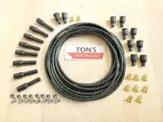 DIY Universal Cloth Covered Spark Plug Wire Kit Set Vintage Wires v6 v8 Black Gr
