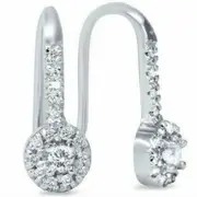 1/4ct Genuine Diamond Earrings in 14K White Yellow or Rose Gold