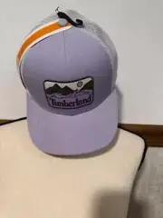 Timberland Mountain Line Patch Purple Adjustable Trucker Hat one size MSRP $32