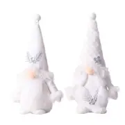 Christmas Gnome White Plush Hat Elf Dwarf Festival Party Kitchen Dining Table