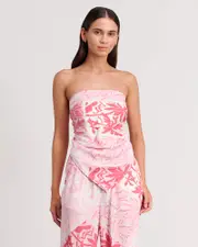 [Jag] Jag Women's Brandi Calypso Scarf Top In Pink One Size Pink