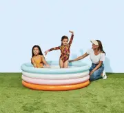 Inflatable Splash Play Pool 4 colored rings 522L