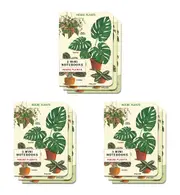 3x 3pc Cavallini Mini Notebook/Journal Set Diary School Stationery House Plants