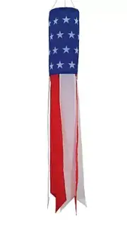 In the Breeze Stars and Stripes - 33 Inch Windsock - Patriotic Hanging Decora...