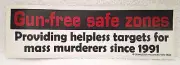 GUN FREE SAFE ZONES... Pro-Gun Bumper Sticker L