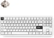 MCHOSE GX87 80% Layout Hot Swappable Wireless Mechanical Keyboard, Bluetooth/2.4GHz/USB-C Full Aluminum Gasket Mount Custom Gaming Keyboard - White (Vintage White Switch)