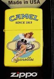 ZIPPO LIGHTER CAMEL PinUp Girl Yellow CZ 1036 LIMITED EDITION ONLY 50 MADE Xxz