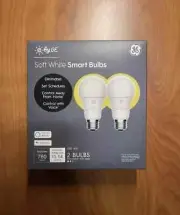 C By GE A19 LED Soft White Smart Bulbs Set of 2 Google Alexa Dimmable 760 Lumens
